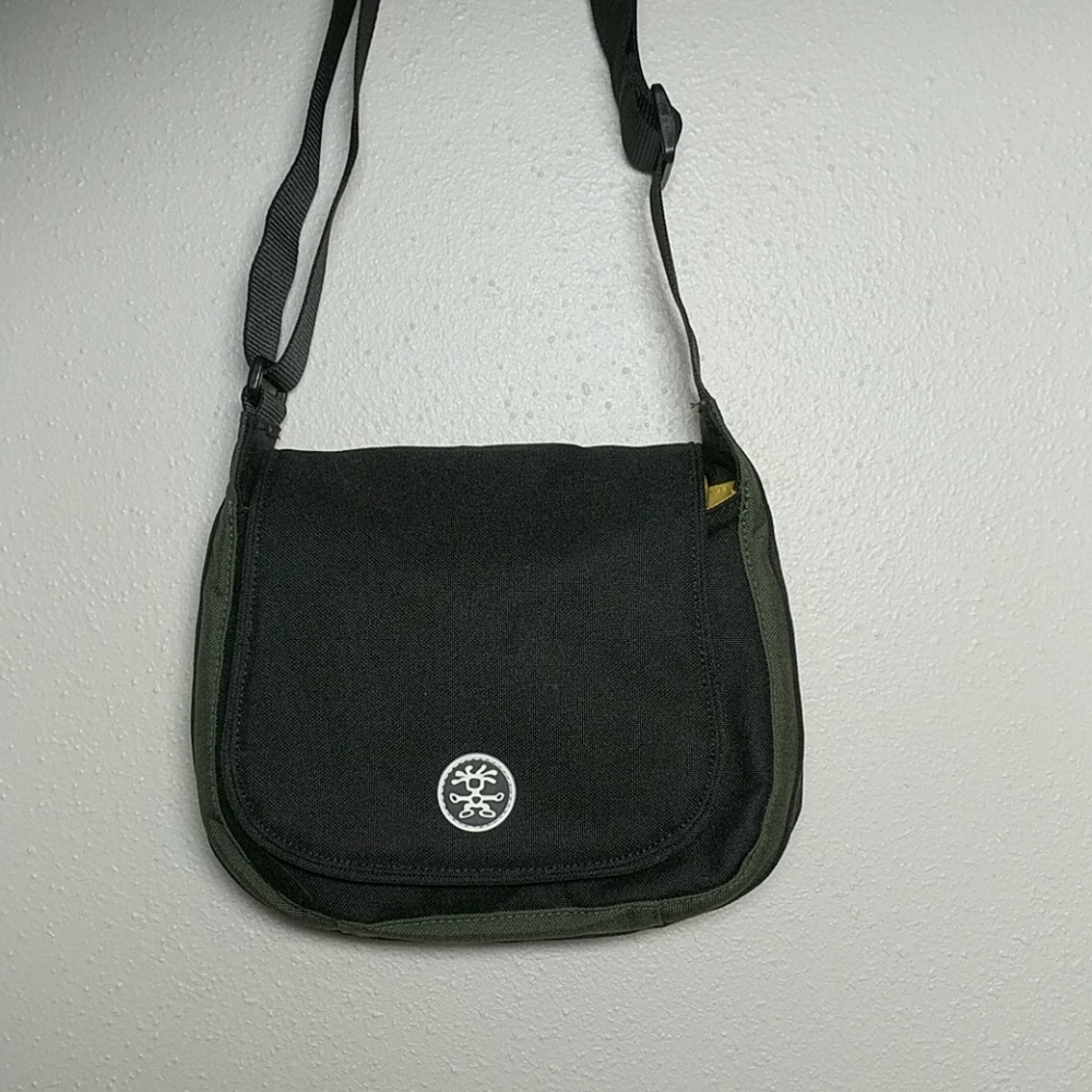 NWOT Crumpled Black Crossbody Bag